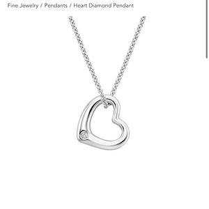 Brilliant Earth Silver Heart Diamond Pendant